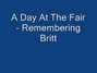Paroles de Remembering britt A Day At The Fair