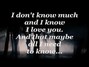 Il testo della Don't know much Aaron Neville