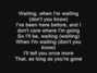 Il testo della I'm waiting All American Rejects