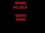 Lyrics of Fake Allele