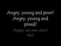 Paroles de Angry, young and poor Anti Flag