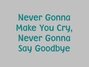 Lyrics of Never gonna give you up Ashley Tisdale