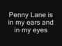 Paroles de Penny lane Beatles