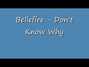 Il testo della Don't know why Bellefire