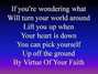 Lyrics of By virtue of your faith Billy Gilman