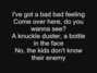 Paroles de Bad feelin' Bombshell Rocks