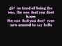 Il testo della Tired of being the one Breeze
