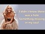 Il testo della What i never knew i always wanted Carrie Underwood