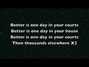 Lyrics of Better is one day Chris Tomlin