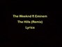 Il testo della The hills remix Eminem