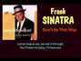 Il testo della Don't be that way Frank Sinatra