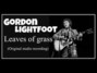 Il testo della Leaves of grass Gordon Lightfoot