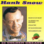 Paroles de In memory of you dear old pal Hank Snow