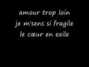 Lyrics of Coeur en exil Images