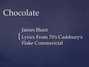 Il testo della Chocolate James Blunt