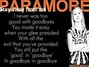Il testo della Stay away Paramore