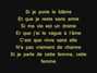 Lyrics of Cette femme Poetic Lover