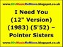 Il testo della I need you Pointer Sisters