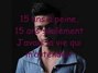 Lyrics of 15 ans a peine Robin Des Bois