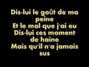 Paroles de Dis lui Roch Voisine