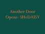 Lyrics of Another door opens Shedaisy