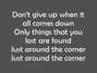 Il testo della Just around the corner Simple Plan