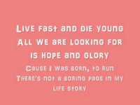 pochette album Live fast die young