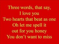 pochette album Three words, two hearts, one kiss