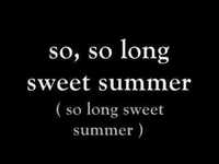 pochette album So long sweet summer