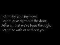 pochette album With or without