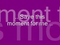 pochette album Save this moment for me