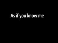 pochette album As if you know me