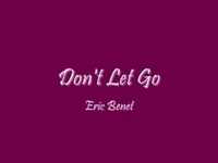 pochette album Don't let go