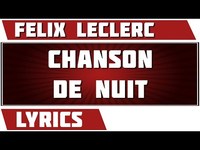 pochette album Chanson de nuit