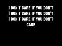 pochette album I don't care