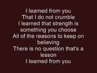 pochette album I learned from you