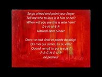 pochette album Natural born sinner (traduction)