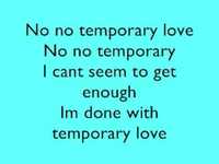 pochette album Temporary love