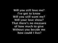 pochette album Will you still love me