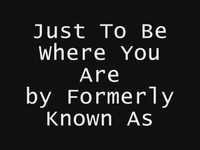 pochette album Just to be where you are