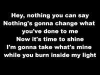 pochette album Burn in my light