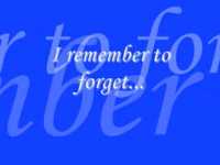 pochette album Remember to forget
