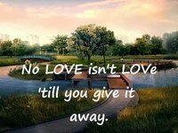 pochette album Love isn't love (til you give it away)