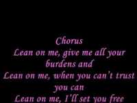 pochette album Lean on me