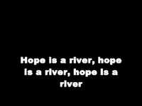pochette album Hope is a river