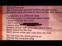 pochette album I wanna change the score