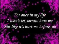 pochette album For once in my life