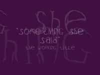 pochette album Something she said